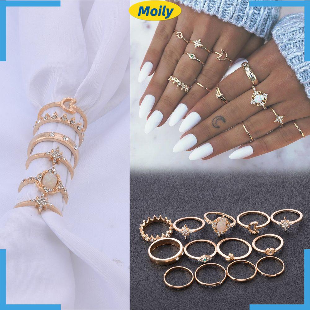 13 Nhẫn đính đá opal phong cách bohemian thời trang cho nữ