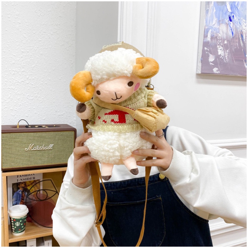 Túi Đeo Chéo Hình Thú Nhồi Bông Dễ Thương Phong Cách Hàn Quốc Nữ