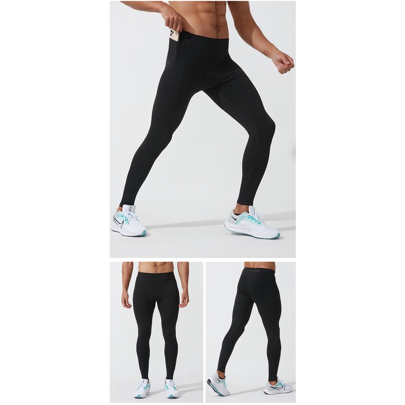 Quần Legging Thể Thao Màu Sắc Đơn Giản Mau Khô Cho Nam
