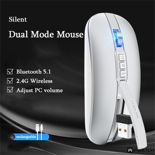 Chuột m113 chuột không dây bluetooth chế độ kép chuột không ồn 2.4g 2400dpi sạc type-c cho máy vi tính chuột máy tính xách tay [pwatch】