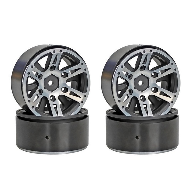 Bộ 4 Khóa Bánh Xe Bằng Kim Loại Màu Đen 1.9-Inch Thay Thế Chuyên Dụng Cho TRX4 Axial SCX10 90046 D90