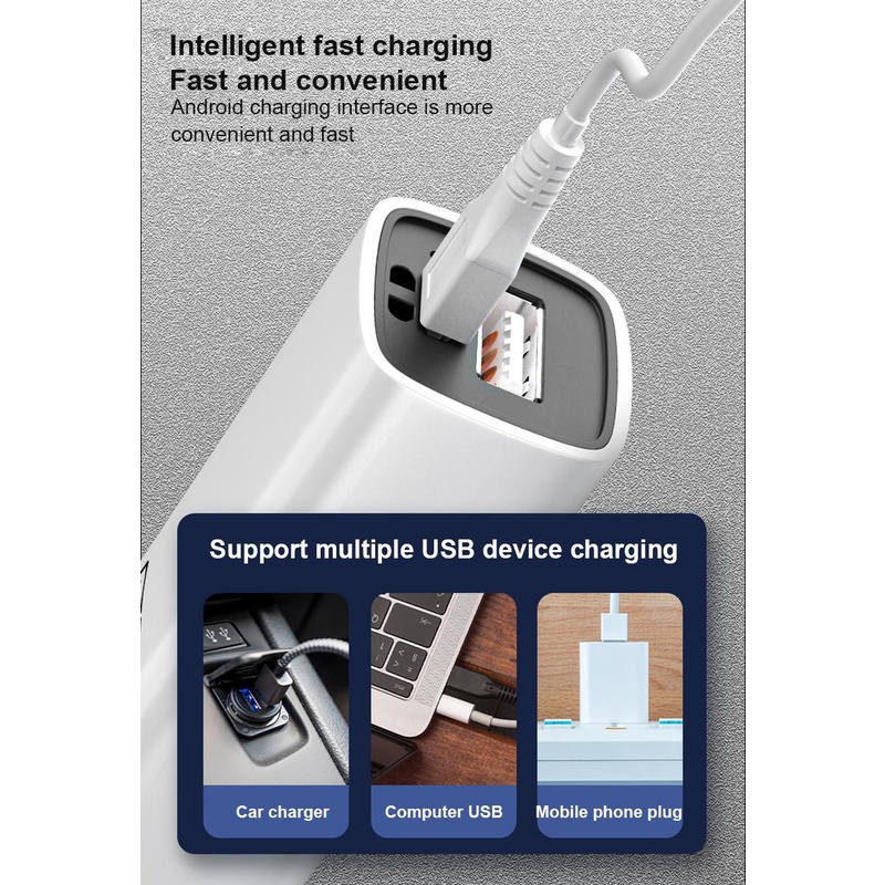 Đèn Pin Led 18650 Siêu Sáng Kèm Sạc USB Tiện Dụng Mang Theo Du Lịch / Cắm Trại