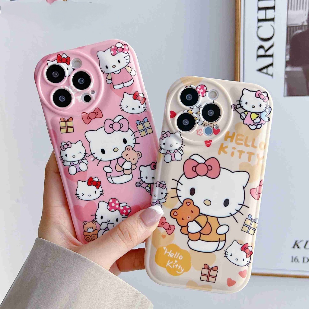 Ốp Điện Thoại Mềm Hình Hello Kitty Cho IPhone 14 Pro MAX 14 Plus 13 Pro MAX 12 Pro MAX 11 Pro MAX XS MAX XR X 8 7 6S 6 Plus Se