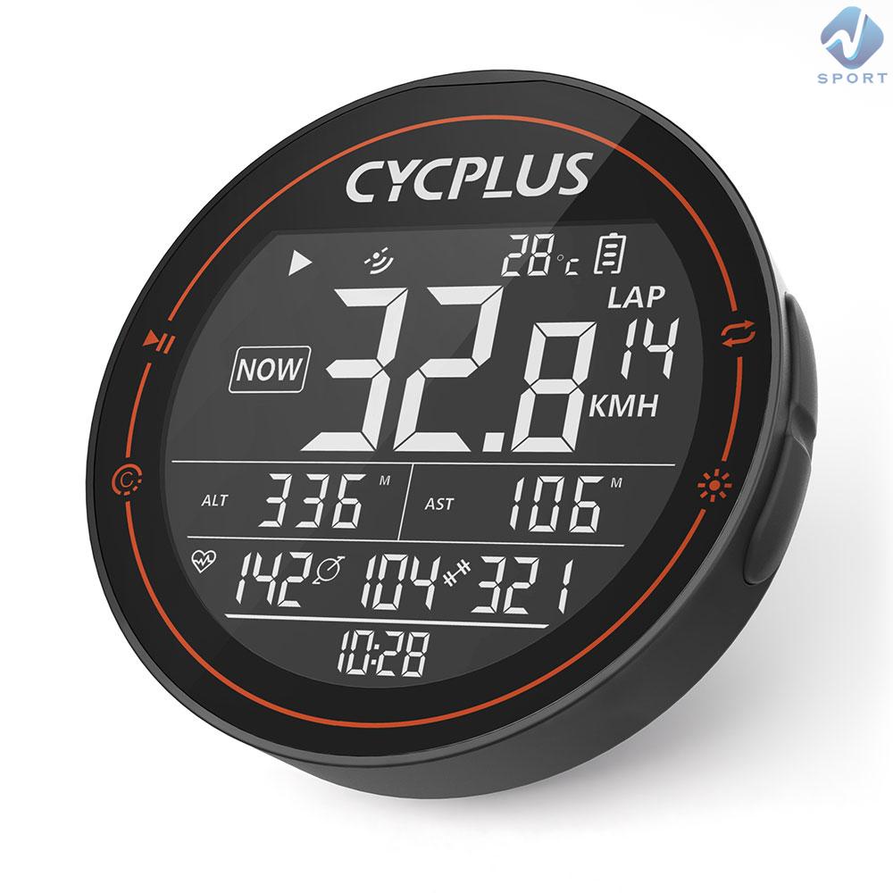 Đồng Hồ Đo Tốc Độ Không Dây CYCPLUS GPS BT ANT + Chống Thấm Nước Với Cảm Biến Đo Nhịp Tim Cho Xe Đạp Leo Núi MTB