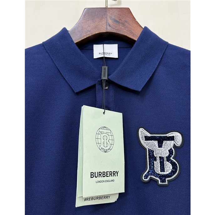 Áo Thun polo Nam Tay Ngắn Thêu Chữ Burberr Size S-4XL