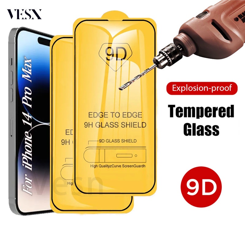 9D Kính cường lực full Cho iPhone 15 Ultra 14 13 12 Mini 11 Pro X Xs Max Xr 7 8 6 6s Plus SE 5 5s 5C 4G 5G SE2 SE3 2023 2020 2022
