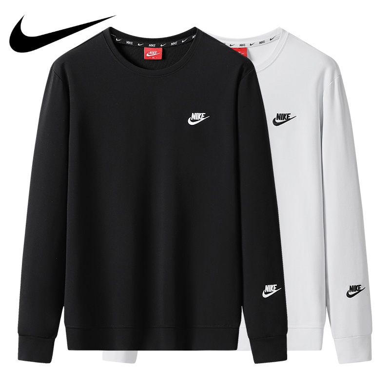 Áo Sweater Nike 100% Cotton Dáng Rộng Thêu Logo Thời Trang Cao Cấp Cho Nam