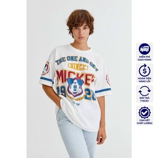 [HÌNH THẬT] ÁO THUN ZARA VNXK HỌA TIẾT MICKEY- COTTON 100% 4C FORM CHÂU ÂU