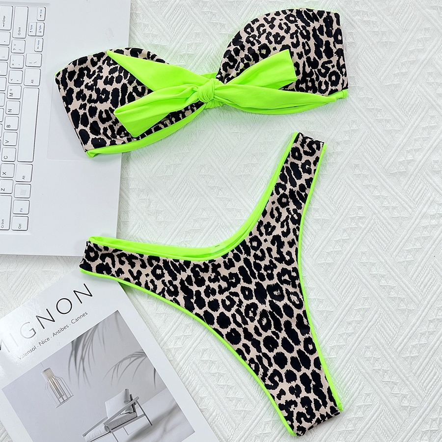 Bộ Đồ Bơi Hai Mảnh Màu Sắc Tương Phản Quyến Rũ Cho Nữ