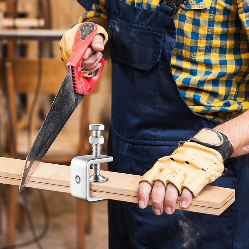 Kẹp Chữ U Mini 1 Inch Bằng Kim Loại Với Hàm Rộng Ổn Định Để Chế Biến Gỗ