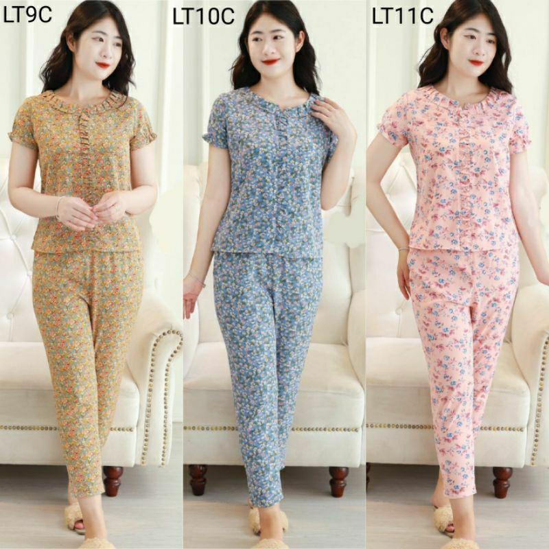 Đồ bộ mặc nhà quần áo bộ nữ mặc nhà họa tiết hoa nhí, fom dáng đẹp nhiều mẫu để lựa chọn