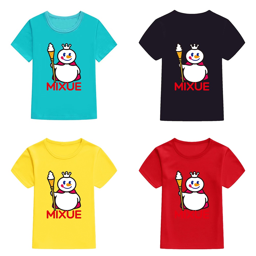 Áo Thun Tay Ngắn Dáng Rộng In LOGO Dingyuan MIXUE Thời Trang Cho Tuổi Teen