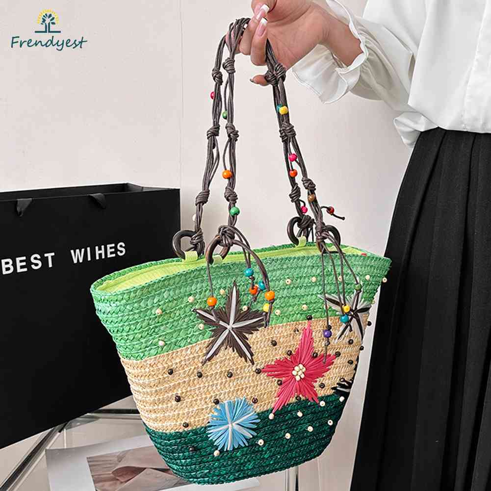 Túi Xách Đan Lát Hình Sao Biển Xinh Xắn Cho Nữ