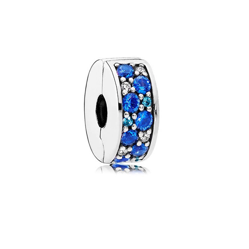 Charm Pandora bạc 925 nhiều mẫu đính đá lấp lánh dùng làm trang sức diy