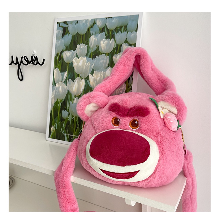 Túi Đeo Chéo Thiết Kế Hình Chú Gấu Hoạt Hình Dễ Thương