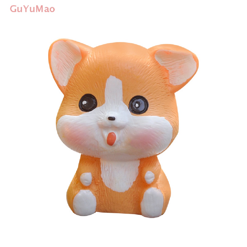 Mô Hình Chú Chó Corgi Hoạt Hình Bằng Nhựa Resin Dễ Thương Trang Trí Tiểu Cảnh