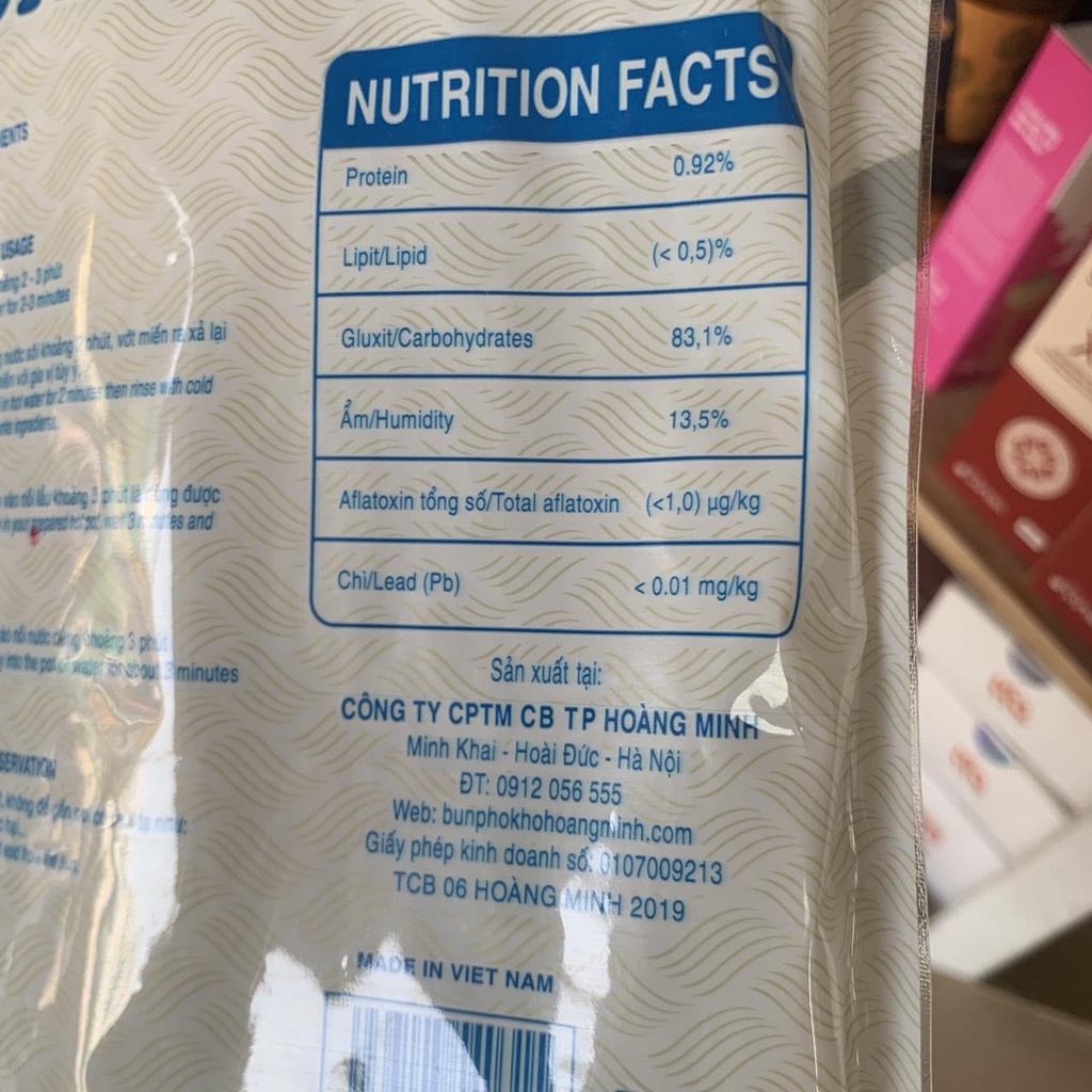 Miến dong sợi rút Hoàng Minh túi 200g eatclean, ăn kiêng