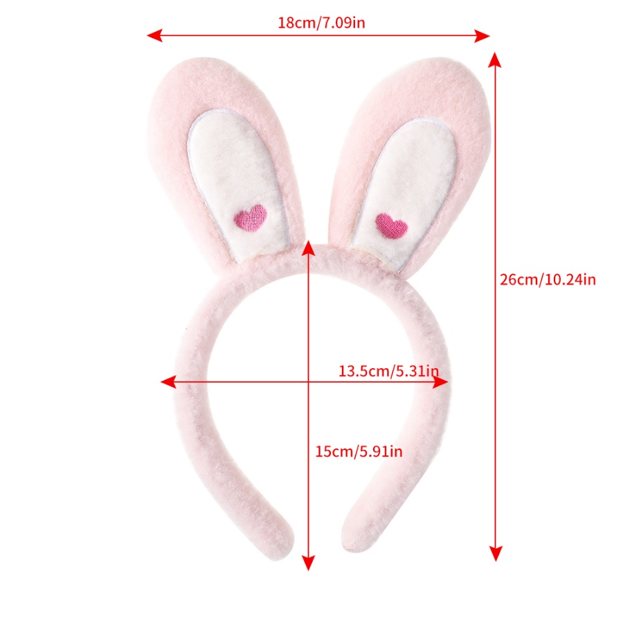 Băng Đô Cài Tóc Hình Thỏ Hoạt Hình Bằng Lông Nhung Phong Cách Hàn Quốc Xinh Xắn