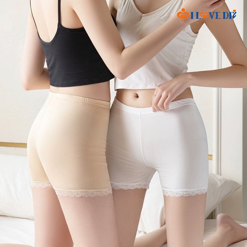 Quần Lót An Toàn Không Đường May Bằng Lụa Lạnh Vô Hình Đơn Giản Co Giãn Cao Không Lăn / Quần Lót Lụa Lạnh Thoải Mái Thoáng Khí