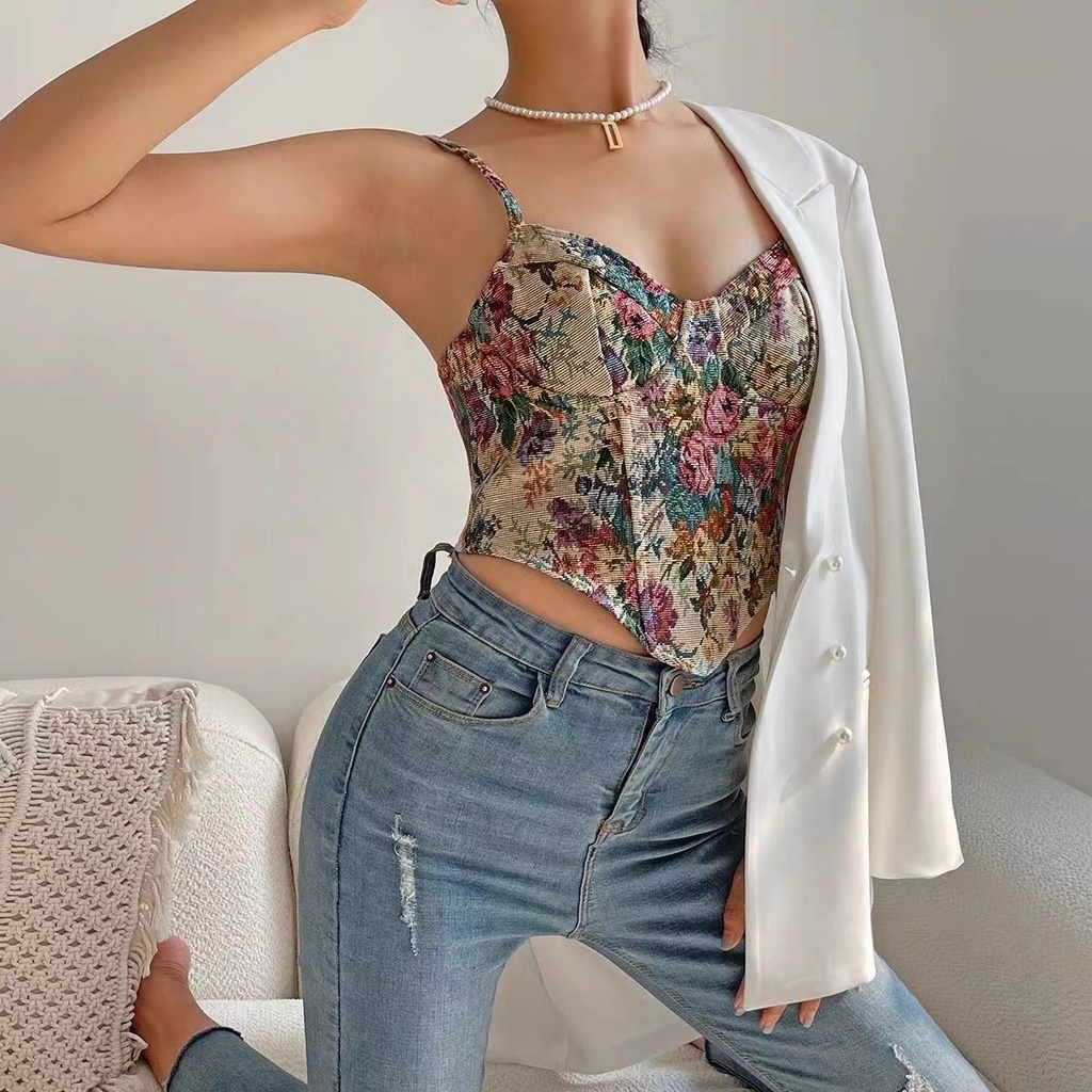 Áo tank top Phong CáCh retro Cho Nữ