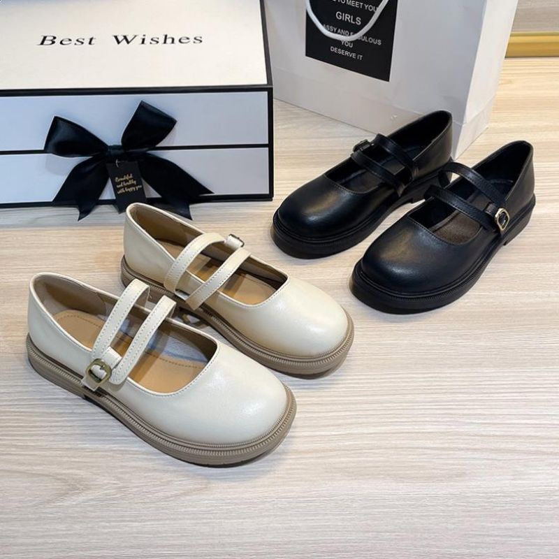 Giày búp bê nữ đế đốc lolita chất da mềm êm chân LL09