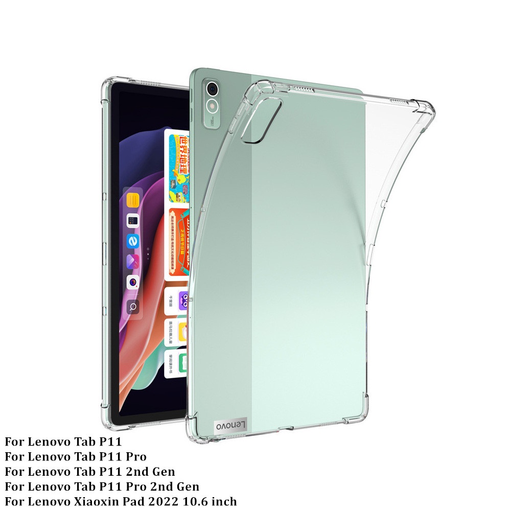 For Lenovo Tab P11 2nd Gen 2023 Airbag TPU Case For Xiaoxin Pad 10.6 2022 P11 Plus 11" P11 Pro 11.5 11.2 Clear Soft TPU Cover