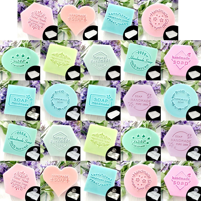 BTF Handmade Xà Phòng Từ Dập Nổi Tem Acrylic Trong Suốt Xà Phòng Cói Tem DIY Handmade Xà Phòng Làm Đ