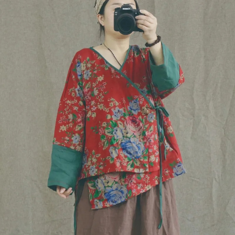 Áo Sơ Mi Nữ Dài Tay Cổ Bẻ Form Rộng Thời Trang Hàn