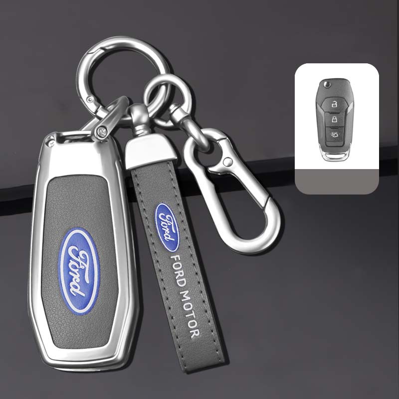 Vỏ Bọc Chìa Khóa Điều Khiển Từ Xa Bằng Hợp Kim Kẽm Cho Ford Figo 2017 Mondeo 5 Ecosport Fiesta Mk8 Everest Ranger Fusion Kuga Escort F15