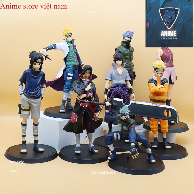 (có sẵn) Tổng hợp mô hình nhân vật Naruto Sasuke Itachi Kakashi Madara Sakura Minato...