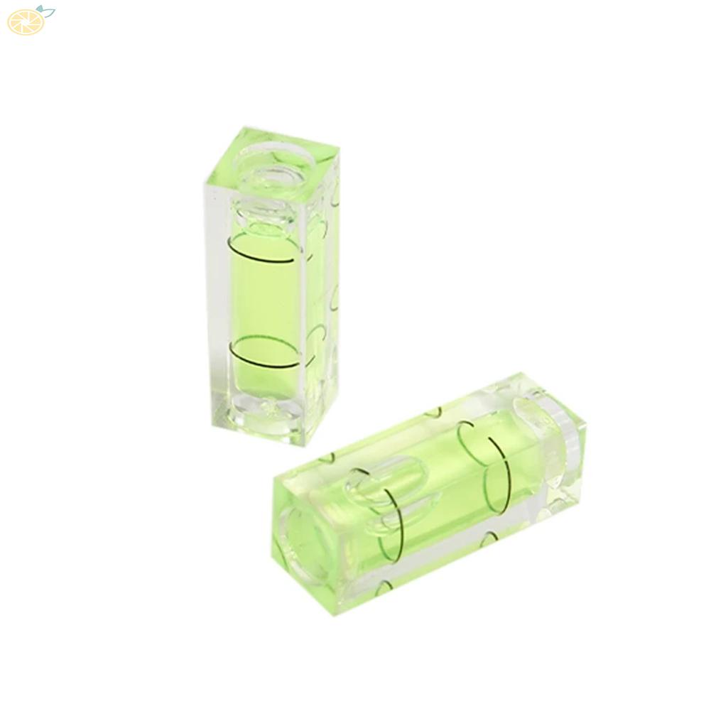 【VARSTR】Horizontal Bubble Level 29x10x10mm 2pcs Acrylic Green Plastic Workshop