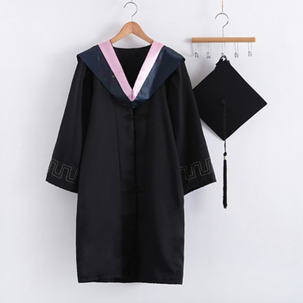 1 Bộ Đồng Phục Tốt Nghiệp Dệt Kim Polyester Đẹp Mắt N_148]