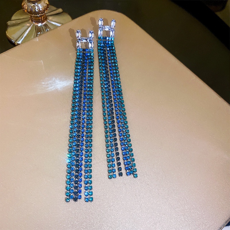 Bông Tai Tua Rua Dáng Dài Họa Tiết Hình Học Nhiều Chữ Cái Thời Trang