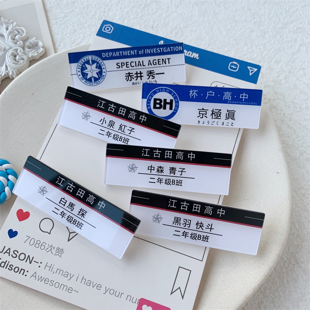 Huy Hiệu Cài Áo Hình Thám Tử Conan DIY Thời Trang