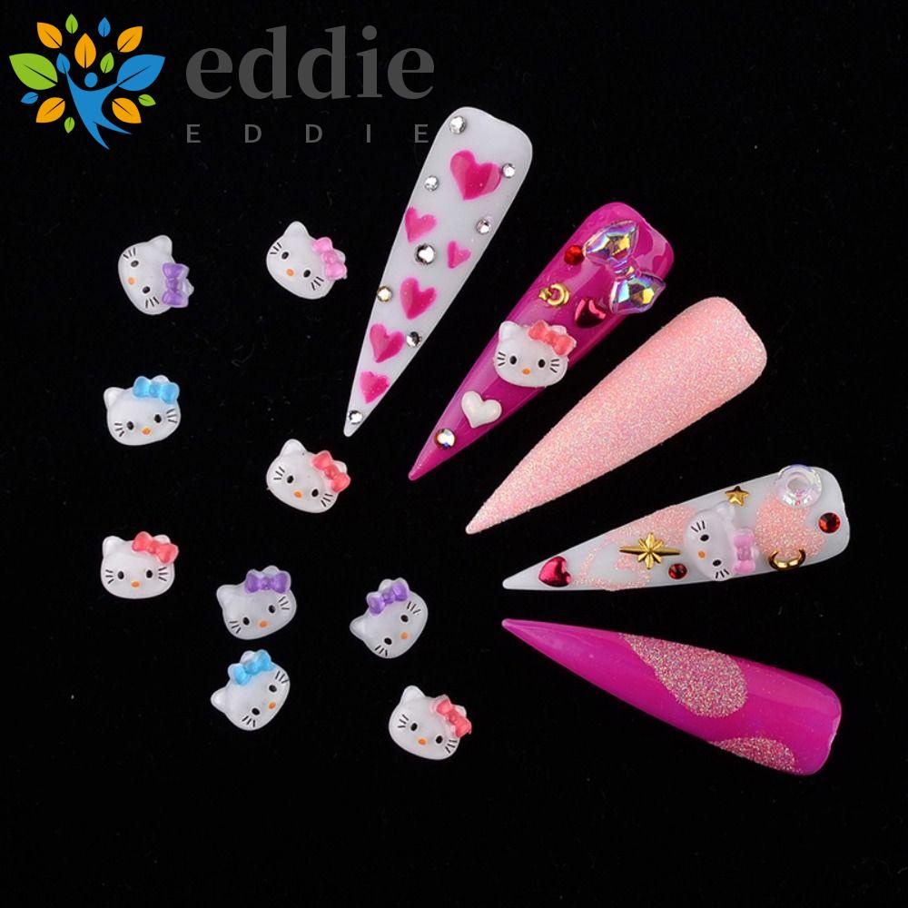 Set 100 Hình Mèo Kitty Hoạt Hình Nhiều Màu Trang Trí Móng Tay 26E