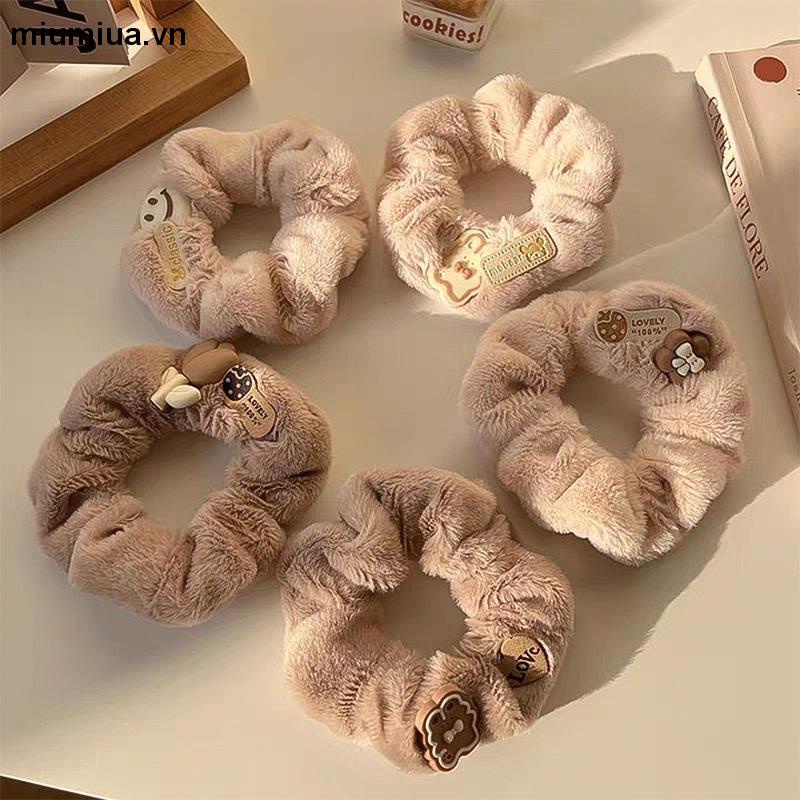 miumiuaDây Cột Tóc Màu Nâu Nhạt Hình Gấu Dễ Thương Cho Nữ