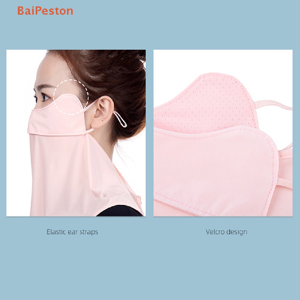 Khẩu Trang Lụa Lạnh Chống Tia UV Thoáng Khí Nhanh Khô Che Phủ Tai Và Cổ Cho Nam Và Nữ