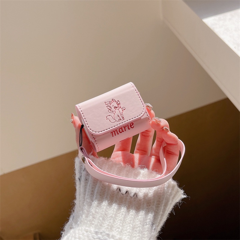 Vỏ Bảo Vệ Hộp Sạc Tai Nghe Bluetooth Airpod Pro 2 1 2 3 Pro 2 Bằng Da PU Hình Mèo Marie Hoạt Hình Dễ Thương