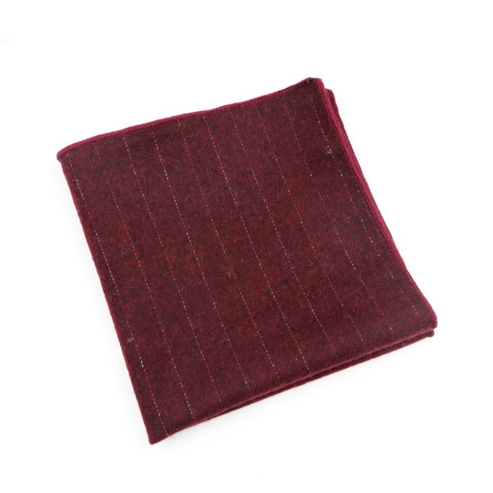 Khăn Tay Len Vuông Kẻ Sọc Màu Sắc Vintage Dành Cho Nam