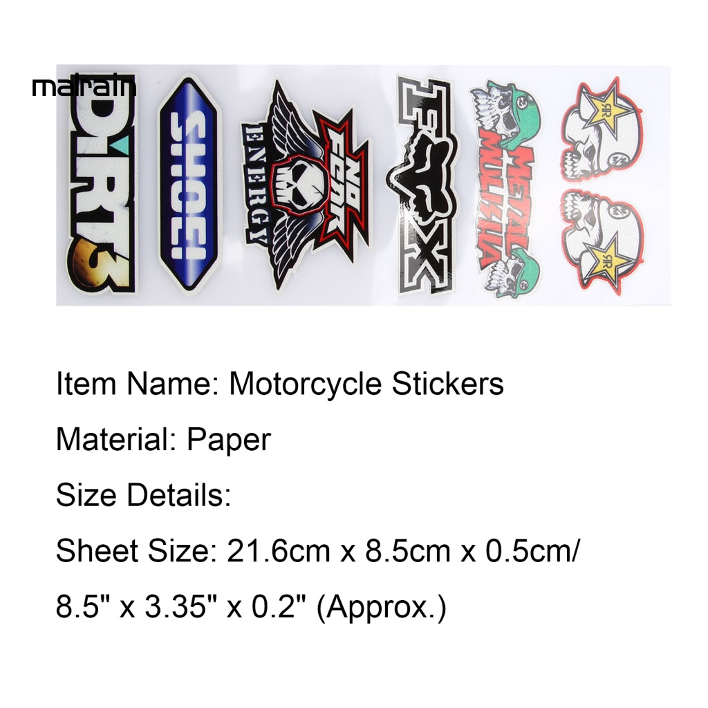 Bộ 5 Miếng Dán Thân Thiện Với Môi Trường Trang Trí Xe Máy Scooter