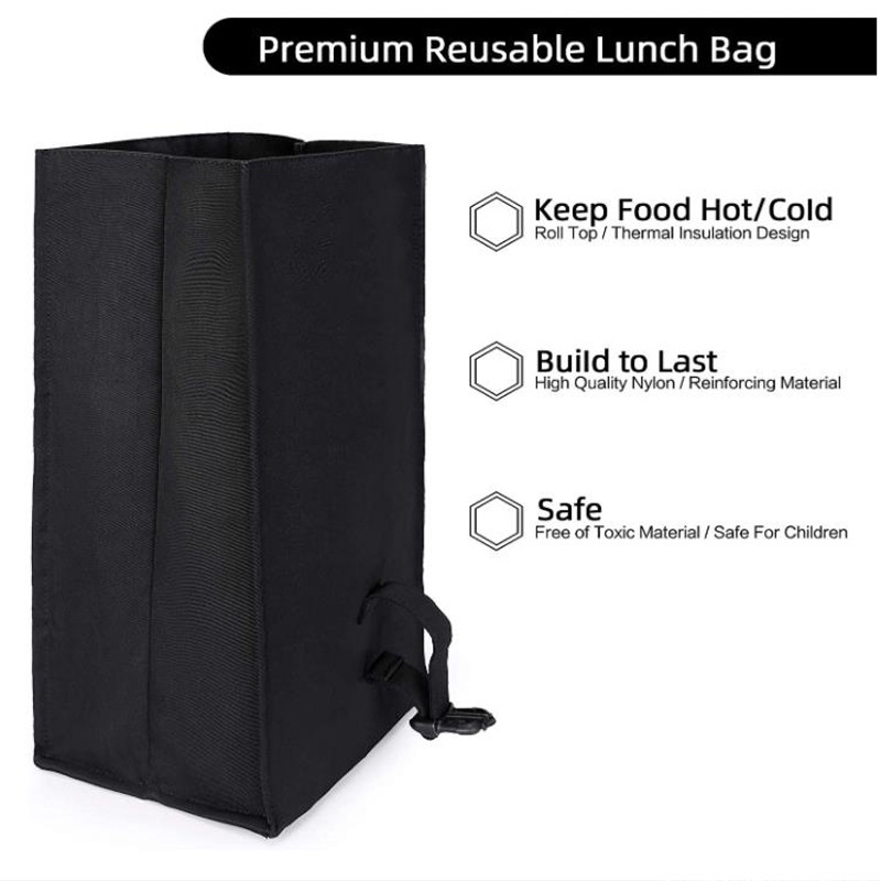 Túi Vải Oxford Đựng Cơm Trưa Đa Năng Có Thể Gấp Gọn Tiện Dụng