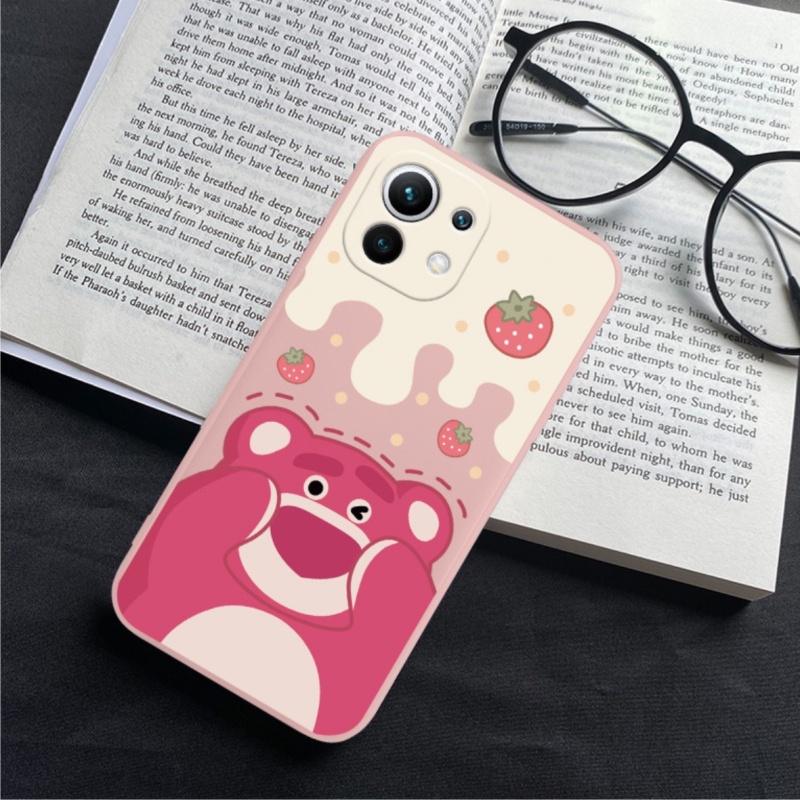 Ốp Lưng Silicon Màu Bảo Vệ Camera Cute Bears - E141