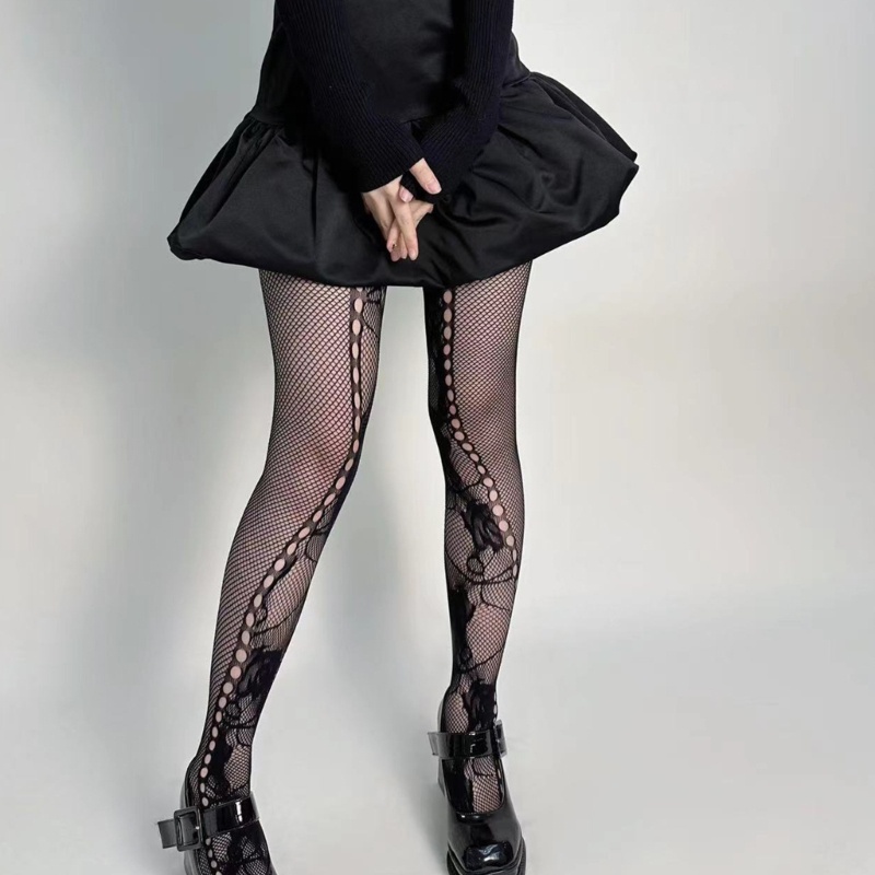 Quần Tất Lưới Họa Tiết Hoa Hồng Gợi Cảm Cho Nữ