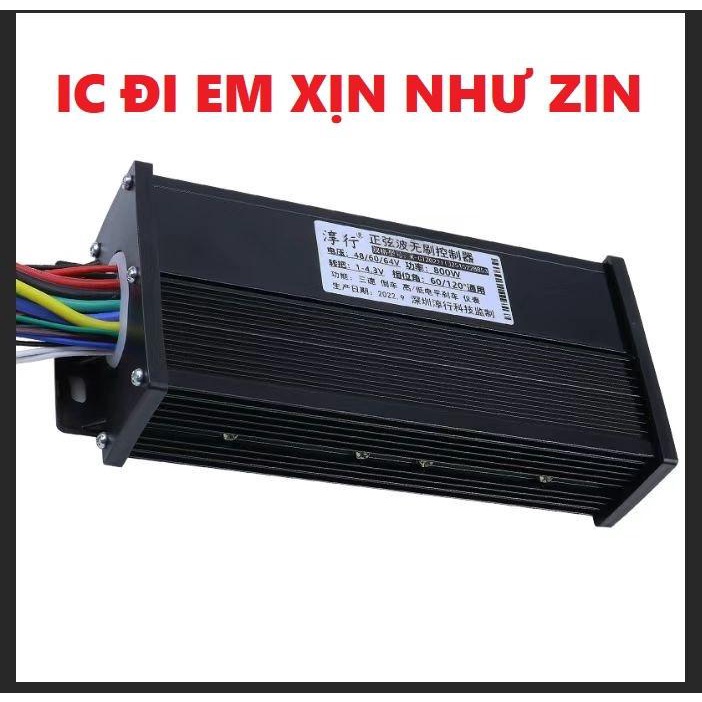 IC Điều tốc xe điện đa năng 3 in1 800w màu đen sóng sin đi êm như xe điện 48V 60V 64V 800w Loại Xịn 15 SÒ