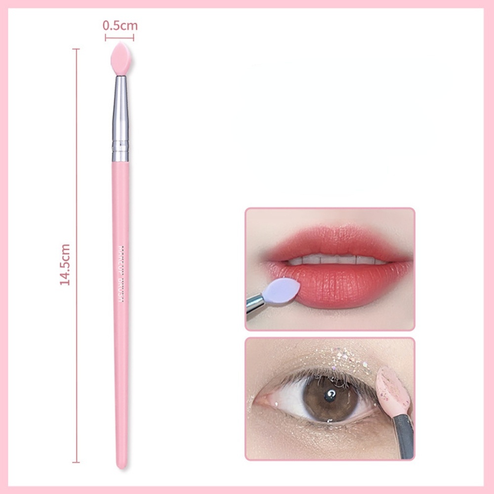 Cọ Vẽ Môi Đầu Dẹt Bằng Silicone Đa Năng Tiện Dụng