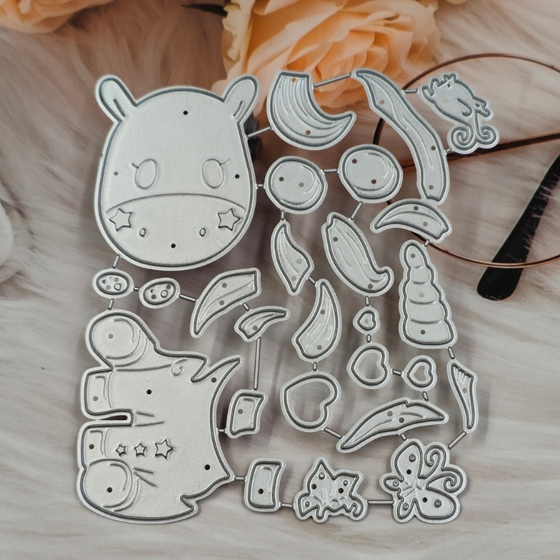 Khuôn Cắt Giấy Kim Loại Hình Ngựa Một Sừng Xinh Xắn