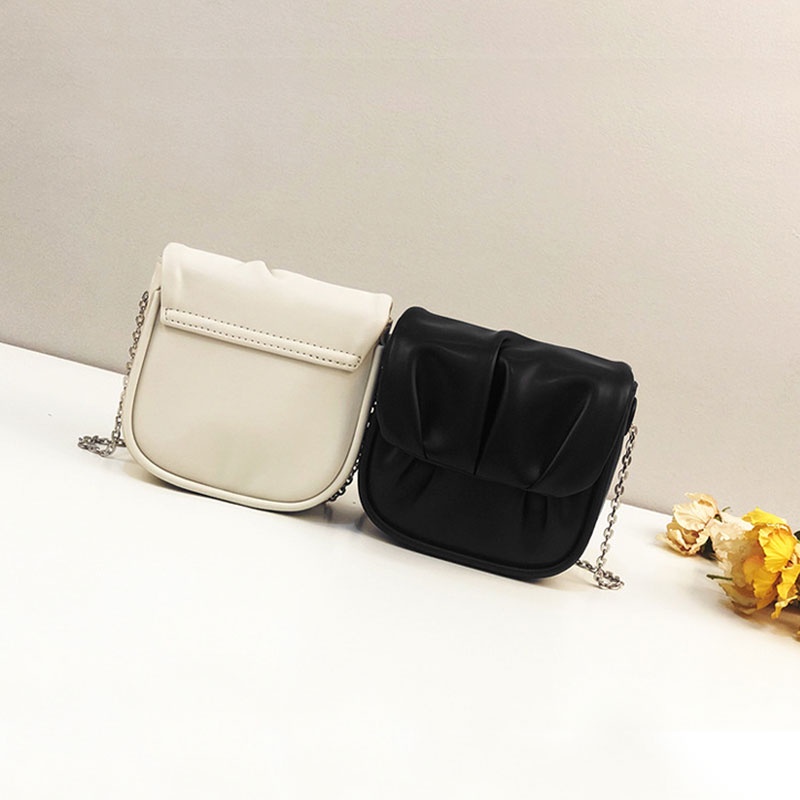 Túi đeo chéo mini CHERLKOLRS xếp nếp thời trang xu hướng mới