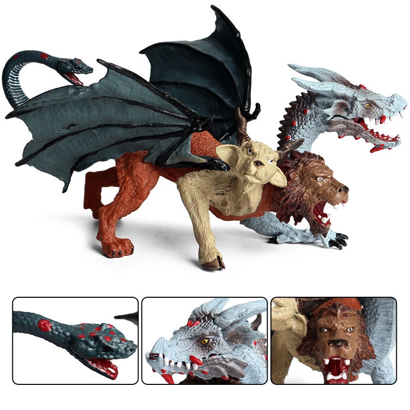 Chimera Mô Hình Khủng Long Ba Đầu Sống Động