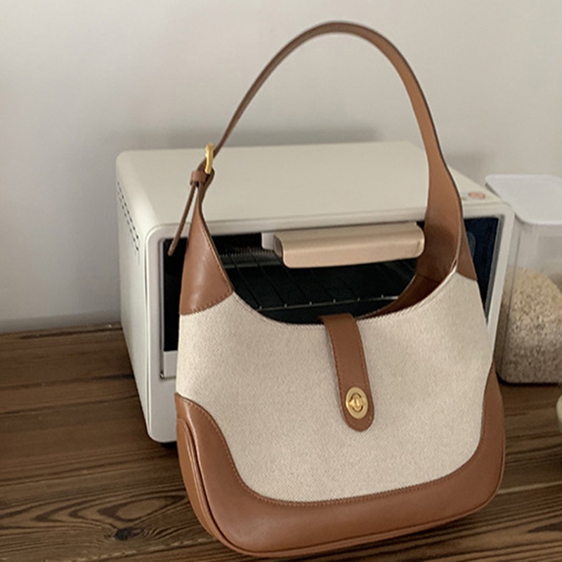 Túi Đeo Vai Bằng Vải canvas Chất Lượng Cao Màu Sắc Khối Lập Phương Cổ Điển Pháp Dành Cho Bạn Nữ