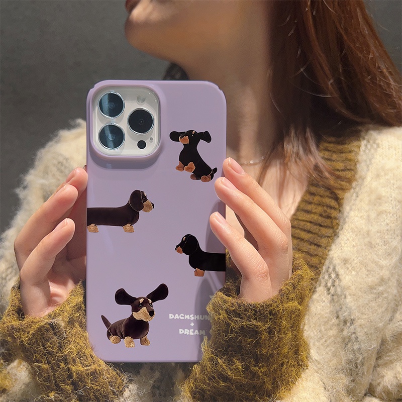 Ốp Điện Thoại Cứng In Hình Chú Chó Dễ Thương Cho iphone 14promax 11 13 12 7Plus 8 X XS Max